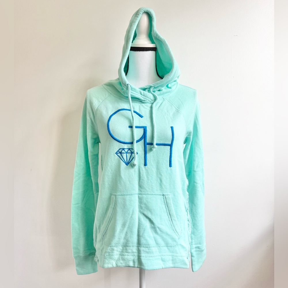 Gilly Hicks Turquoise Hoodie with Blue Accents